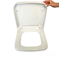 Крышка для унитаза дюропластовая Jota Short 0414, Прочное прямоугольное туалетное сиденье антибактериальное