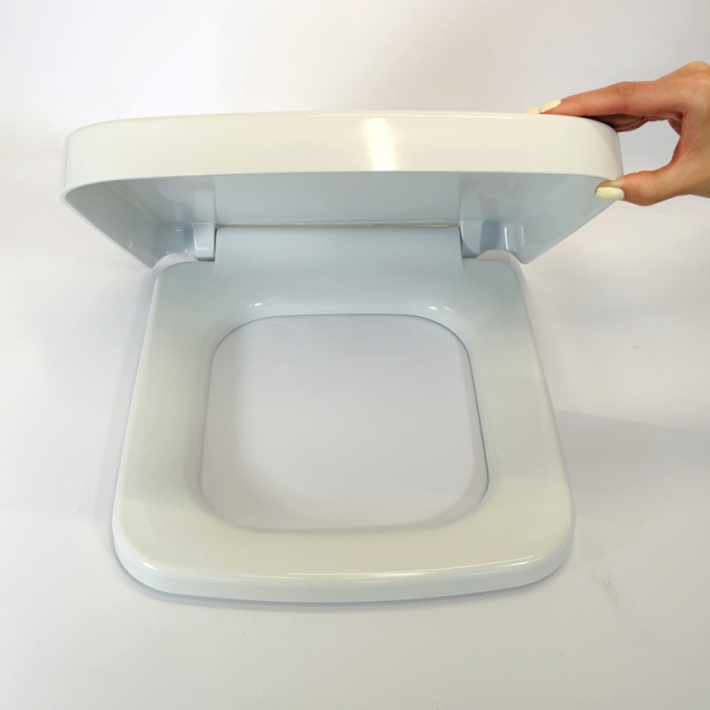 Крышка для унитаза дюропластовая Jota Short 0414, Прочное прямоугольное туалетное сиденье антибактериальное Крышка для унитаза дюропластовая Jota Short 0414, Прочное прямоугольное туалетное сиденье антибактериальное