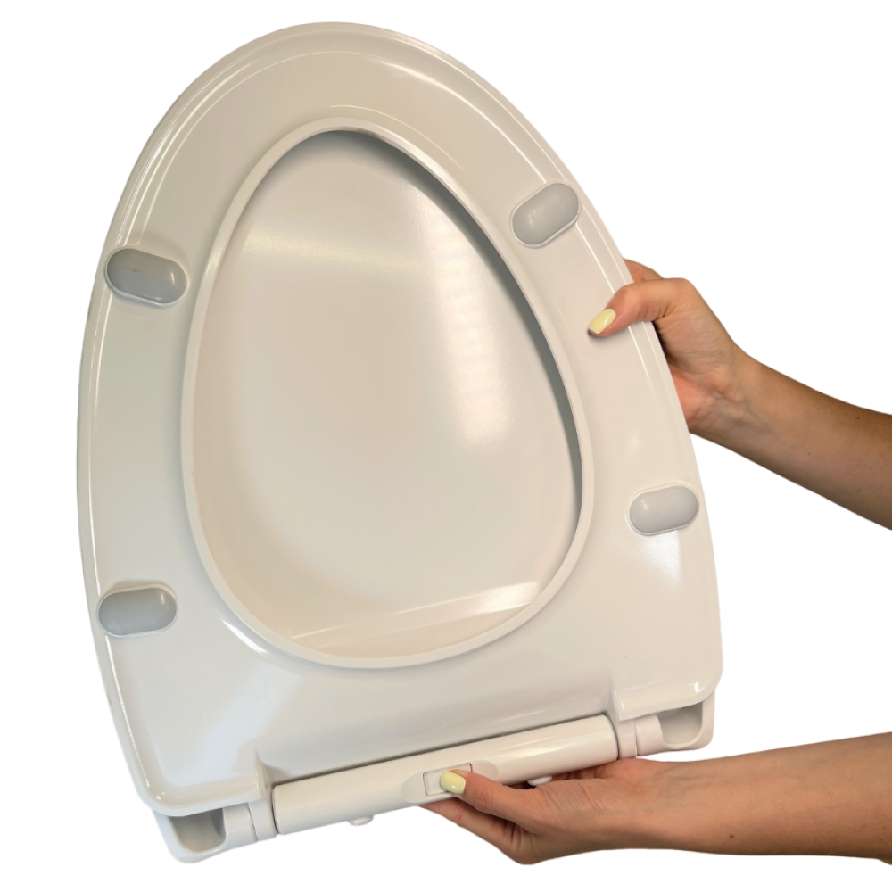 Туалетное сиденье с микролифтом из дюропласта Mole 0415, Прочное сиденье для унитаза овальной формы Туалетное сиденье с микролифтом из дюропласта Mole 0415, Прочное сиденье для унитаза овальной формы