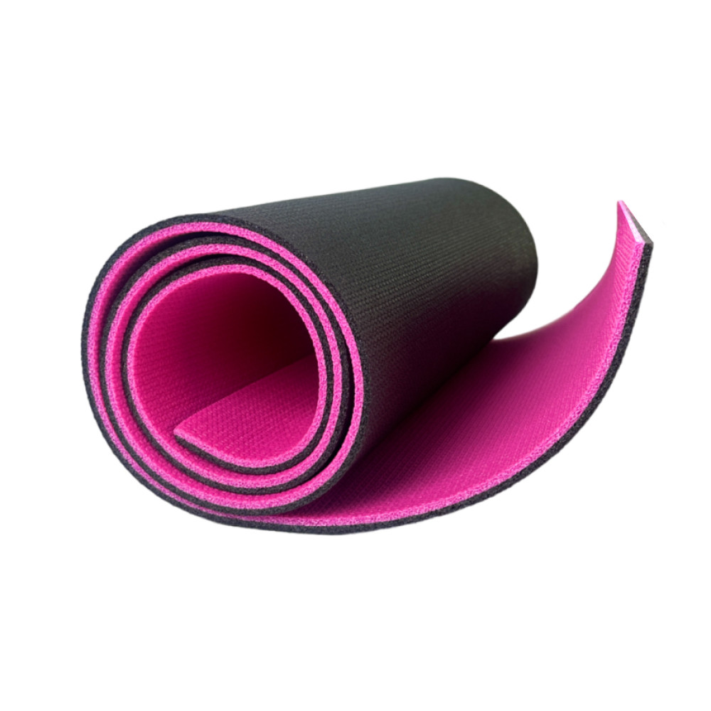 Каремат двошаровий рожевий-чорний 180х60см, товщина 10мм Каремат двошаровий рожевий-чорний 180х60см, товщина 10мм