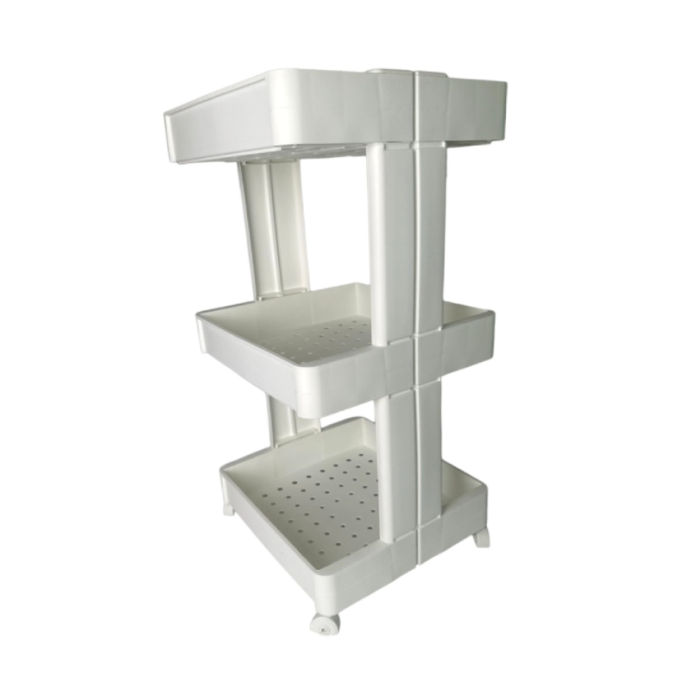 Полка-органайзер трехъярусная большая пластиковая, полка-этажка напольная на три яруса. Полка-органайзер трехъярусная большая пластиковая, полка-этажка напольная на три яруса.