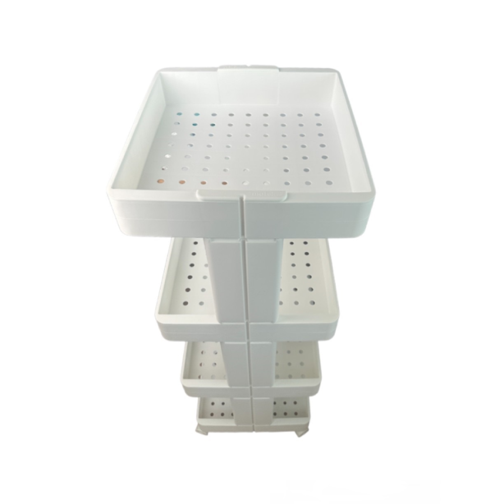 Полка-органайзер четырехъярусная пластиковая, полка этажерка напольная на четыре яруса Полка-органайзер четырехъярусная пластиковая, полка этажерка напольная на четыре яруса