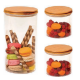 Набор акриловых контейнеров Harmony (3шт) круглых с бамбуковой крышкой, 2шт по 0,8л, 1шт - 1,6л Набор акриловых контейнеров Harmony (3шт) круглых с бамбуковой крышкой, 2шт по 0,8л, 1шт - 1,6л
