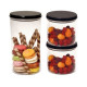Набор акриловых контейнеров Harmony 3шт круглых с крышкой черного цвета (0,8л + 0,8л + 1,6л) Набор акриловых контейнеров Harmony 3шт круглых с крышкой черного цвета (0,8л + 0,8л + 1,6л)