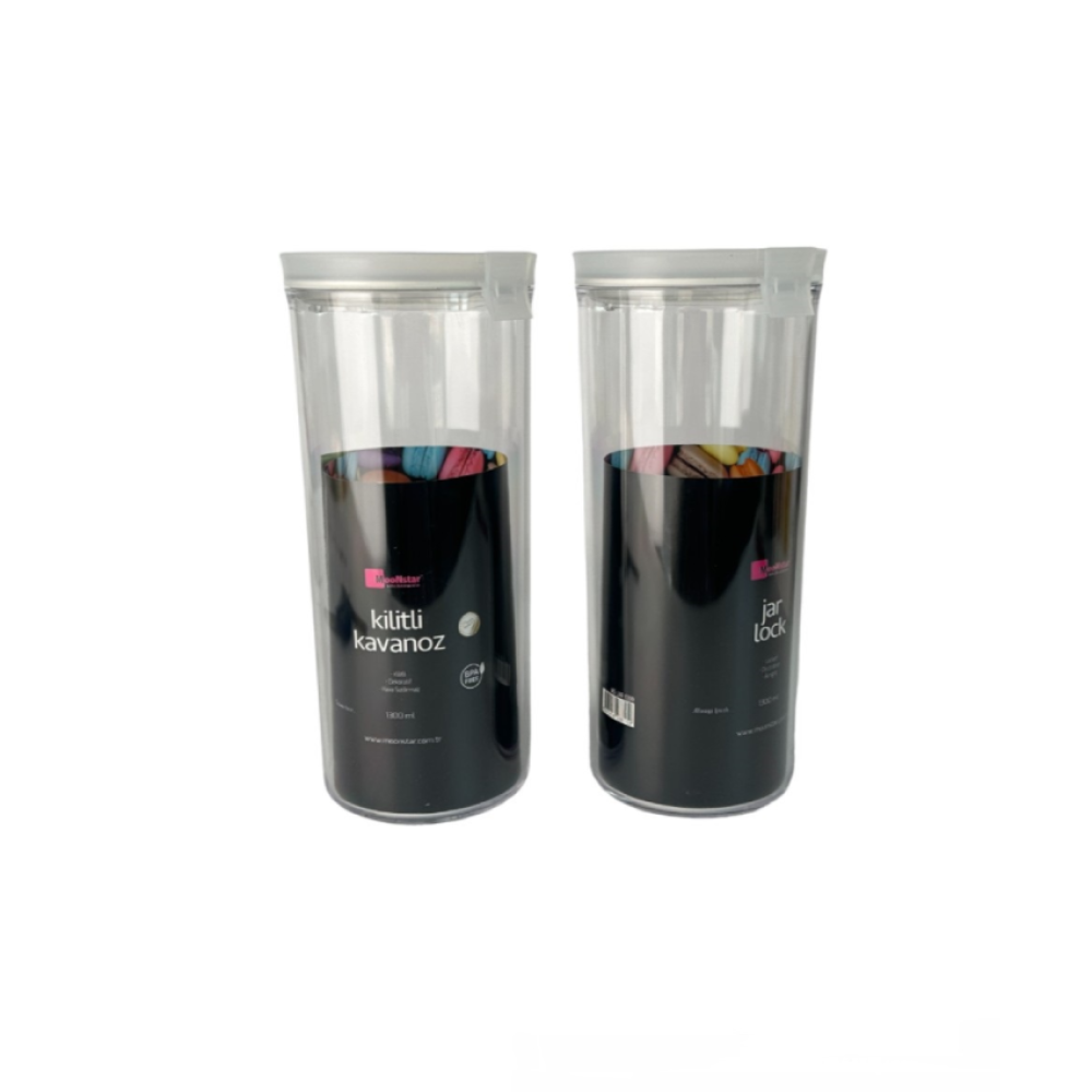 Набор акриловых контейнеров Jarlock 2шт круглой формы на 1,3л. Набор акриловых контейнеров Jarlock 2шт круглой формы на 1,3л.