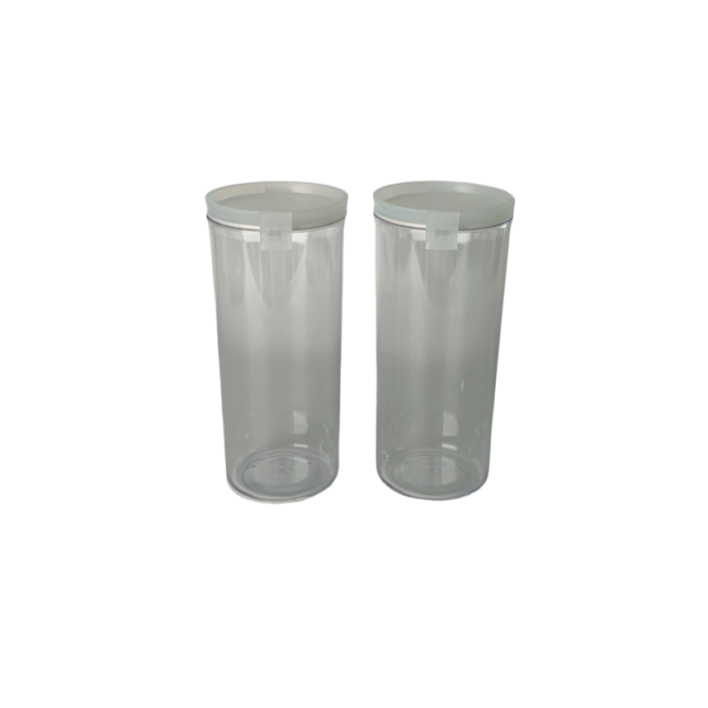 Набор акриловых контейнеров Jarlock 2шт круглой формы на 1,3л. Набор акриловых контейнеров Jarlock 2шт круглой формы на 1,3л.