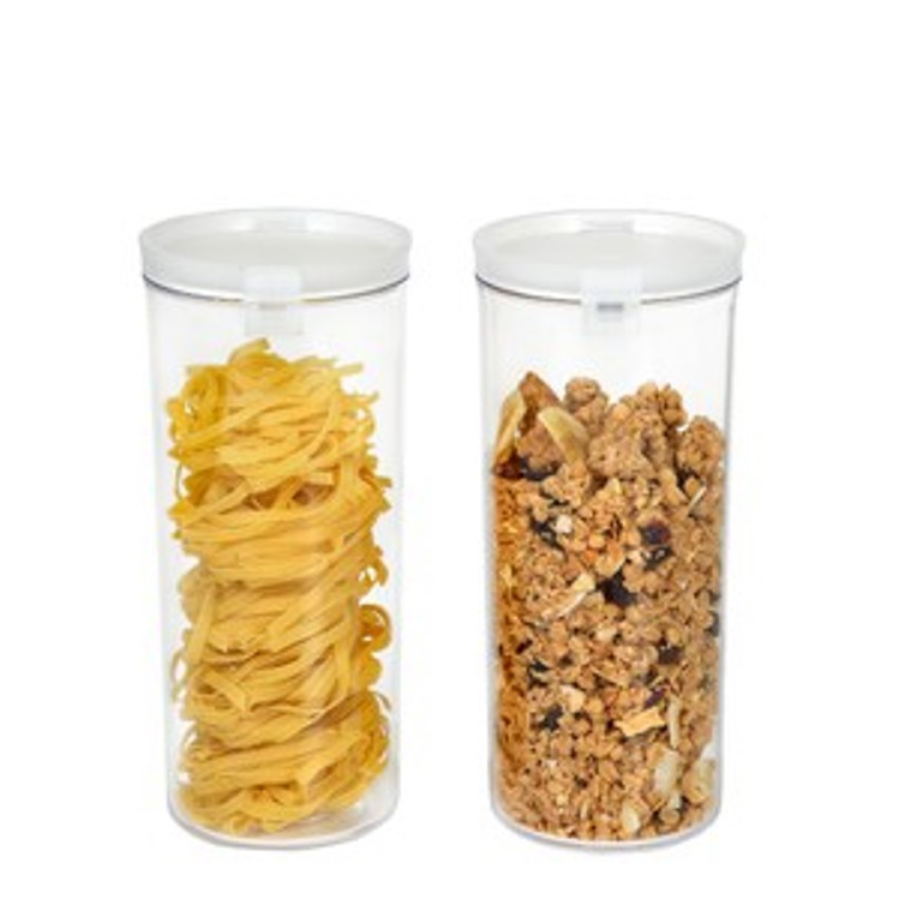 Набор акриловых контейнеров Jarlock 2шт круглой формы на 1,3л. Набор акриловых контейнеров Jarlock 2шт круглой формы на 1,3л.