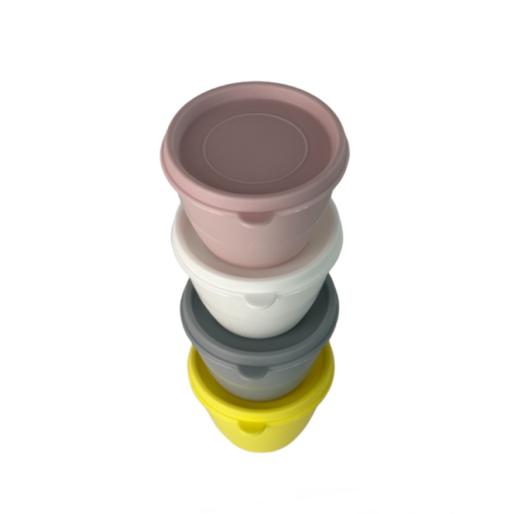 Набор пищевых контейнеров круглых Micro Plus 4шт по 175мл Набор пищевых контейнеров круглых Micro Plus 4шт по 175мл