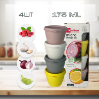 MICRO PLUS container set, 4pcs x175ml MICRO PLUS container set, 4pcs x175ml