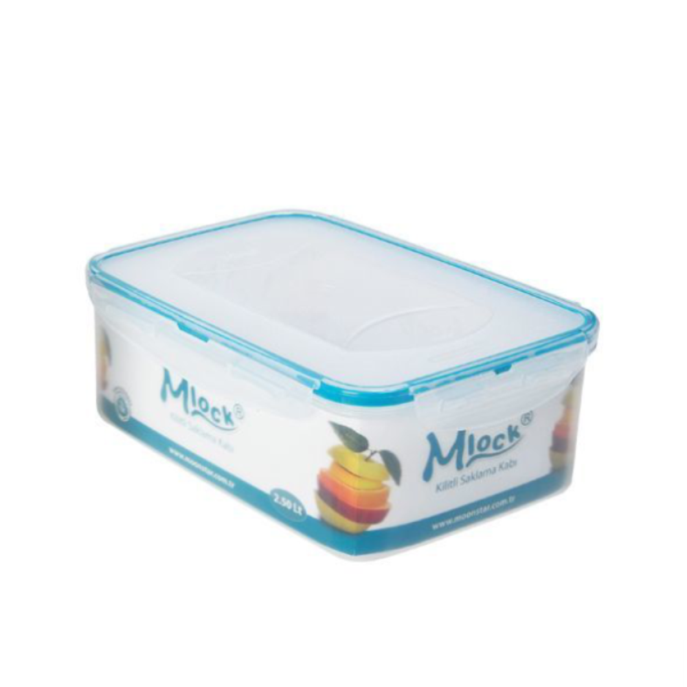 Контейнер пластиковий харчовий з кришкою Mlock 2,5л Контейнер пластиковий харчовий з кришкою Mlock 2,5л