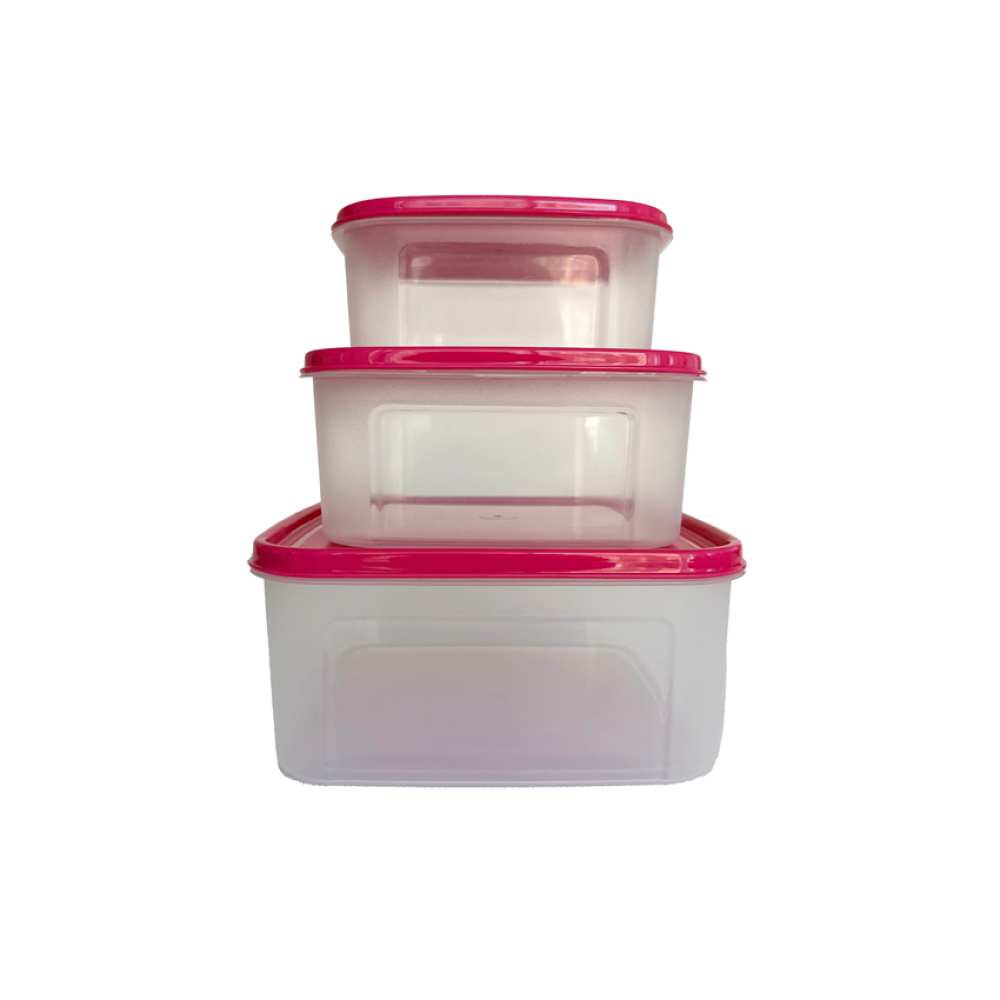 Набор пищевых контейнеров пластиковых с крышкой Modular на 0,9л, 1,6л и 2,8л Набор пищевых контейнеров пластиковых с крышкой Modular на 0,9л, 1,6л и 2,8л