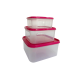 Набор пищевых контейнеров пластиковых с крышкой Modular на 0,9л, 1,6л и 2,8л Набор пищевых контейнеров пластиковых с крышкой Modular на 0,9л, 1,6л и 2,8л
