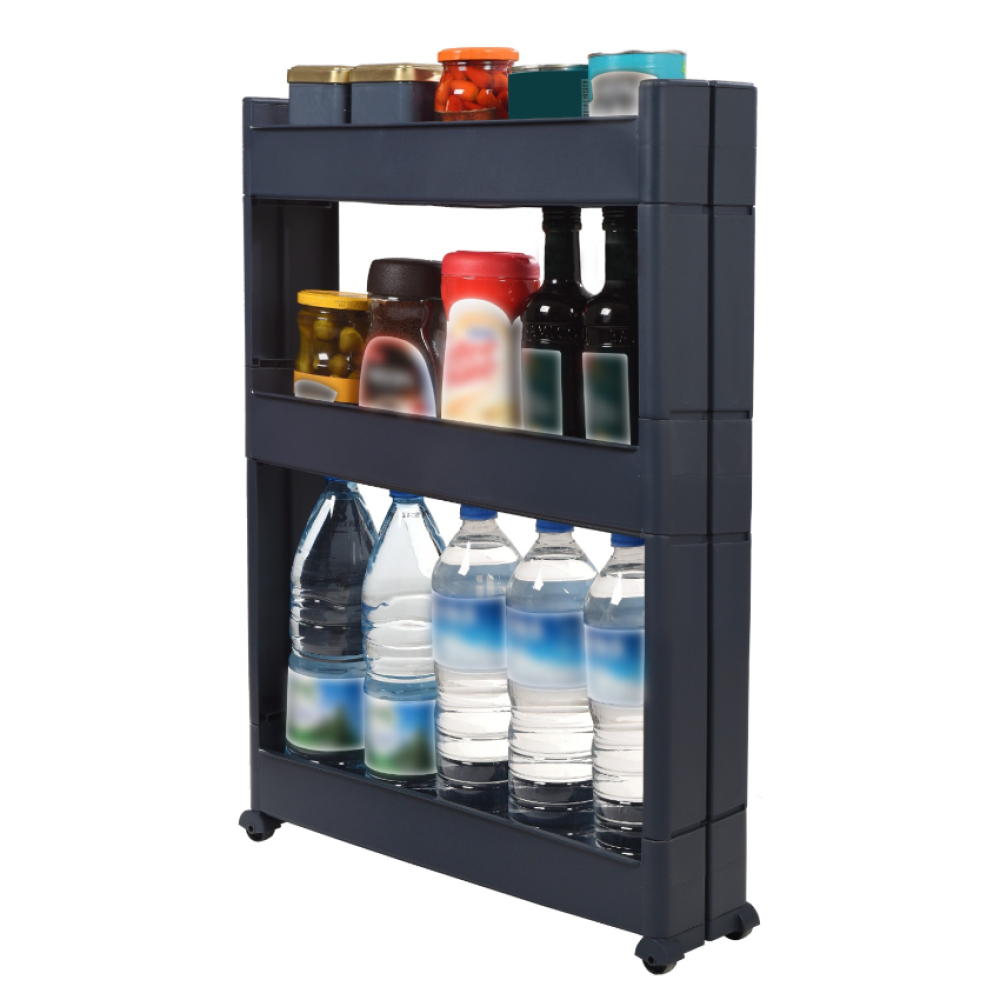 Этажерка-стелаж трехъярусная на колесах большая пластиковая, полка-органайзер трехъярусная пластиковая Этажерка-стелаж трехъярусная на колесах большая пластиковая, полка-органайзер трехъярусная пластиковая