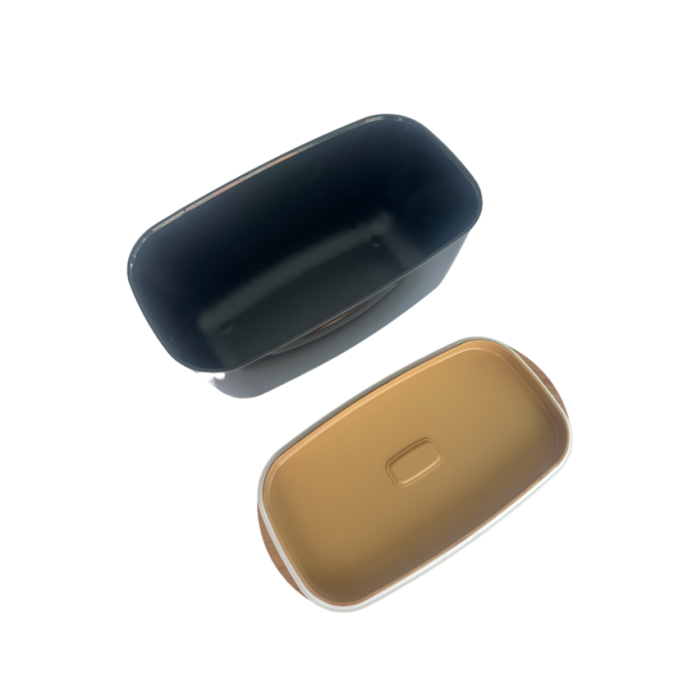 Хлебница черная с бамбуковой крышкой 23х42х21см Хлебница черная с бамбуковой крышкой 23х42х21см