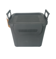 Органайзер с крышкой на 30л. универсальный пластиковый антрацит.