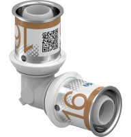 Прес-фітинги Uponor S-Press PLUS Коліно 90° PPSU 16-16