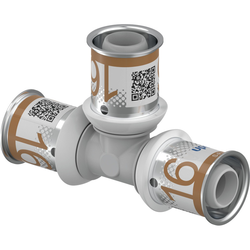 Прес-фітинги Uponor S-Press PLUS Трійник рівнопрохідний PPSU 16-16-16