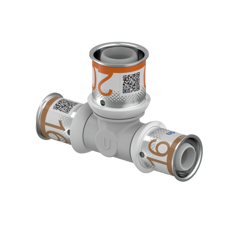 Прес-фітинги Uponor S-Press PLUS Трійник редукційний PPSU 16-20-16