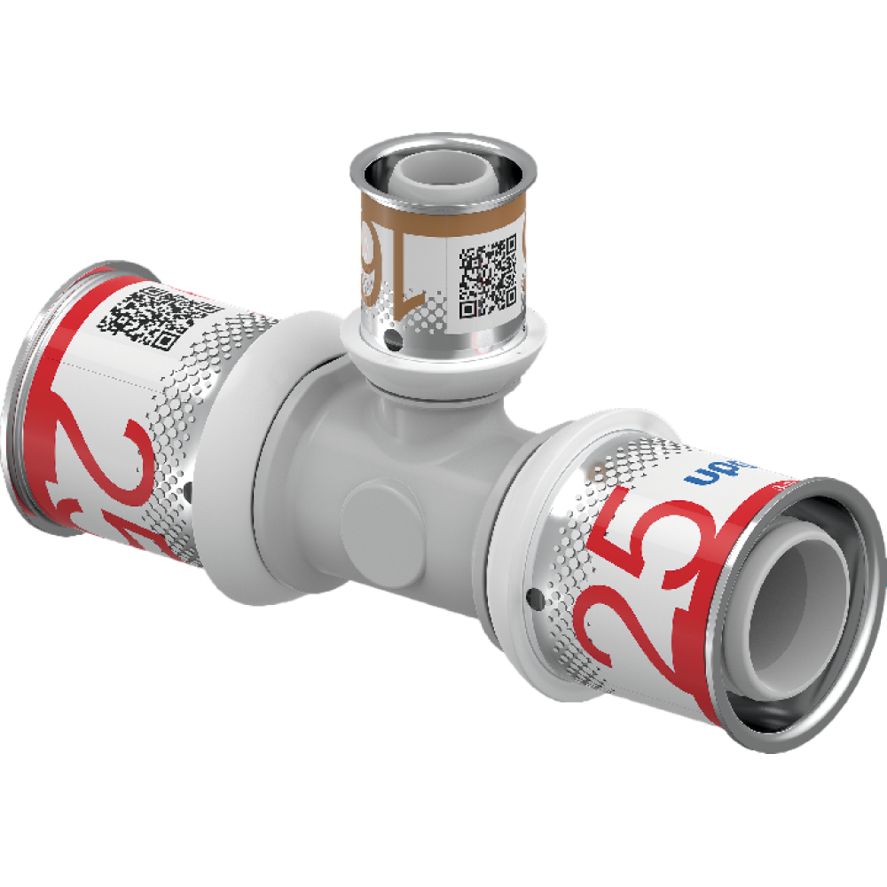 Прес-фітинги Uponor S-Press PLUS Трійник редукційний PPSU 25-16-25
