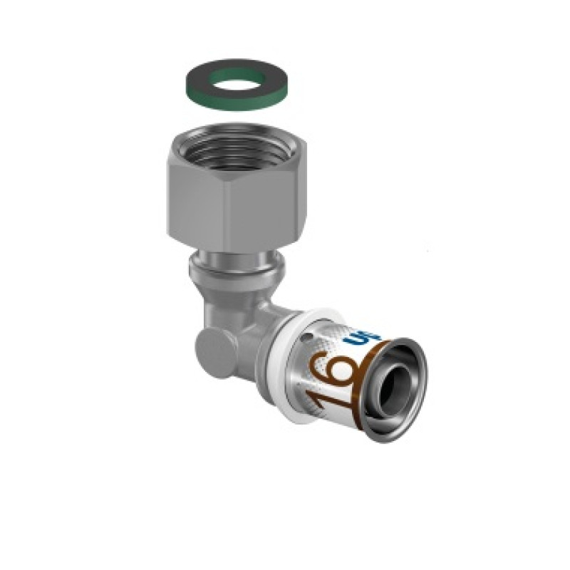 Коліно з нак. гайкою Uponor S-Press PLUS 16-1/2