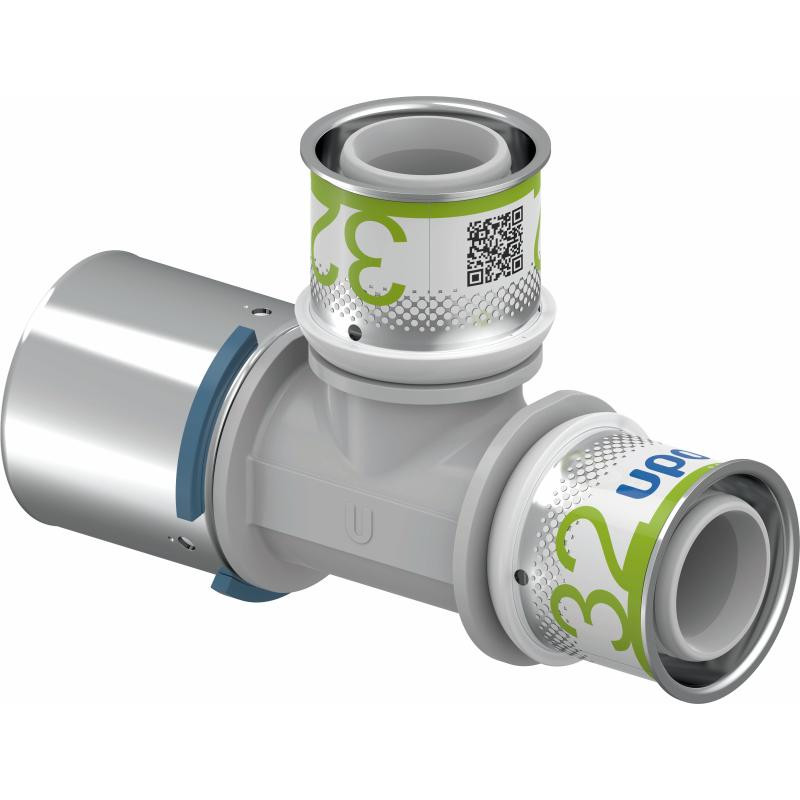Трійник Uponor S-Press PLUS  редукційний латунний 40-32-32