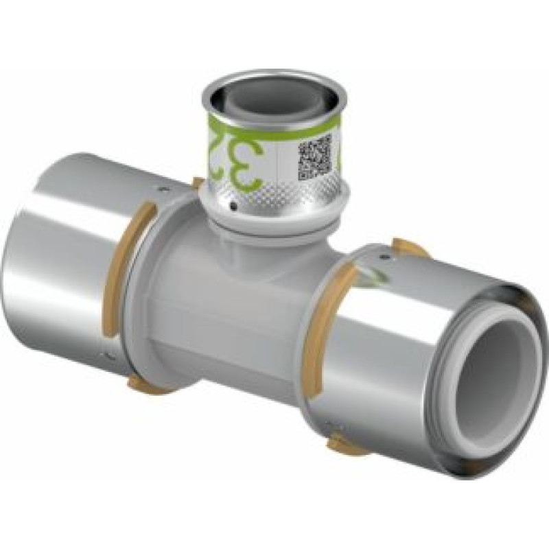 Трійник Uponor S-Press PLUS  редукційний латунний 50-32-50