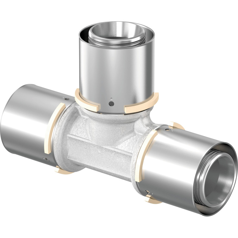 Трійник Uponor S-Press PLUS  рівний латунний 50-50-50