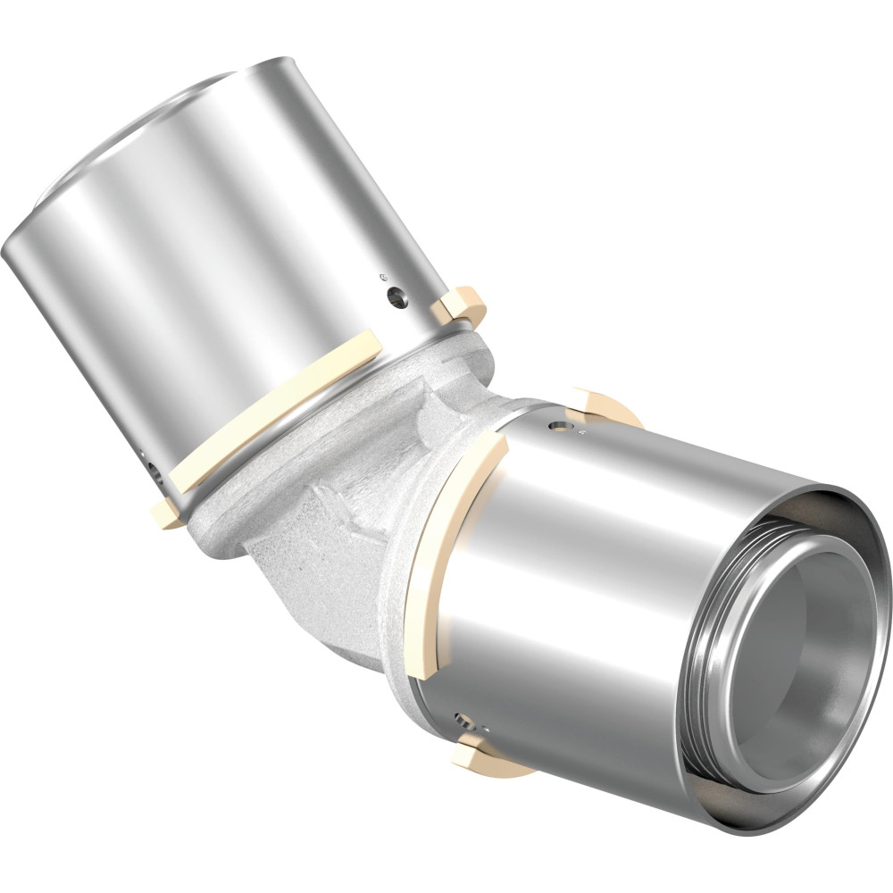 Коліно Uponor S-Press PLUS 45° латунне 40-40