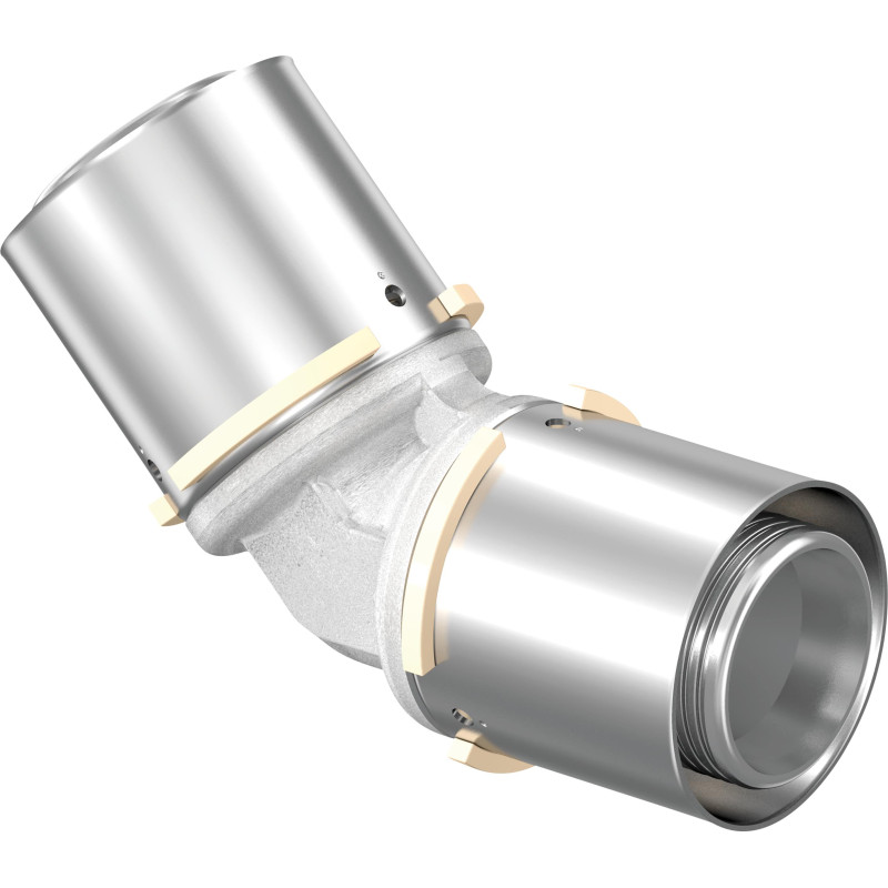 Коліно Uponor S-Press PLUS 45° латунне 40-40
