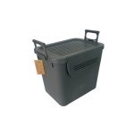 Органайзер пластиковий на 30л антрацит з кришкою 28,5*33*38см