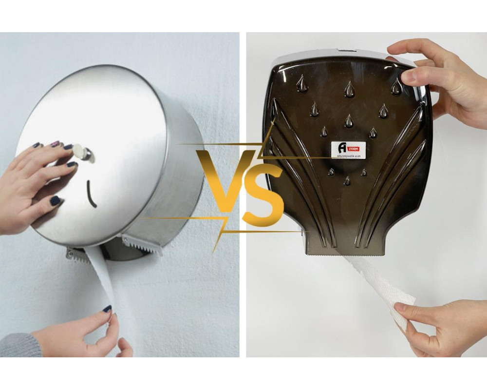 Диспенсеры для туалетной бумаги: пластик или металл