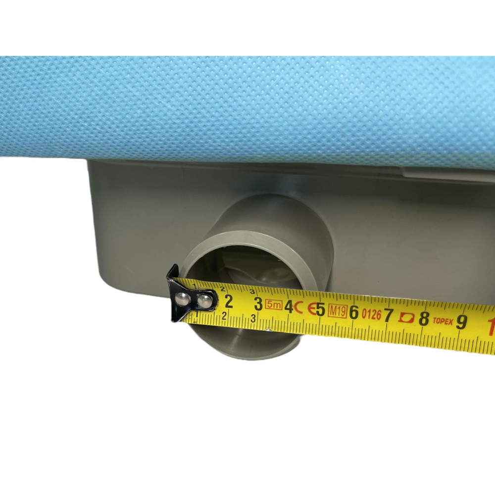 Трап для ванной комнаты с горизонтальным фланцем, решетка "Дождь" 60 см, Душевой канал с гидрозатвором Трап для ванной комнаты с горизонтальным фланцем, решетка "Дождь" 60 см, Душевой канал с гидрозатвором