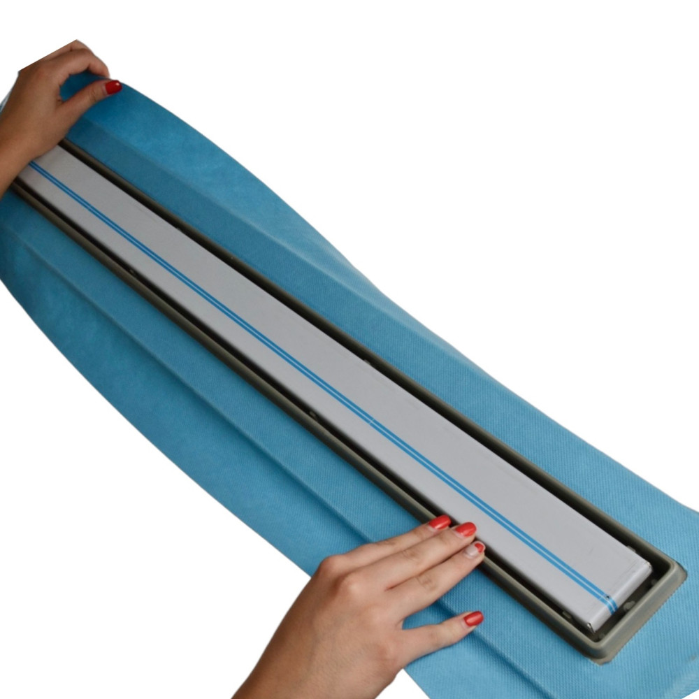 Душовий канал з горизонт. фланцем, решітка "Під Плитку" 60 см, Душовий трап з подвійним гідрозатвором Душовий канал з горизонт. фланцем, решітка "Під Плитку" 60 см, Душовий трап з подвійним гідрозатвором