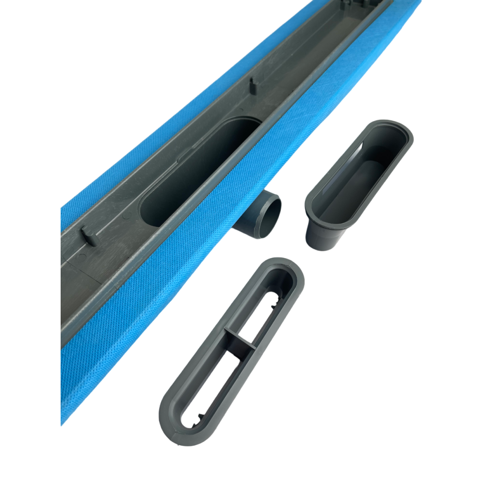 Душовий канал з горизонт. фланцем, решітка "Під Плитку" 60 см, Душовий трап з подвійним гідрозатвором Душовий канал з горизонт. фланцем, решітка "Під Плитку" 60 см, Душовий трап з подвійним гідрозатвором