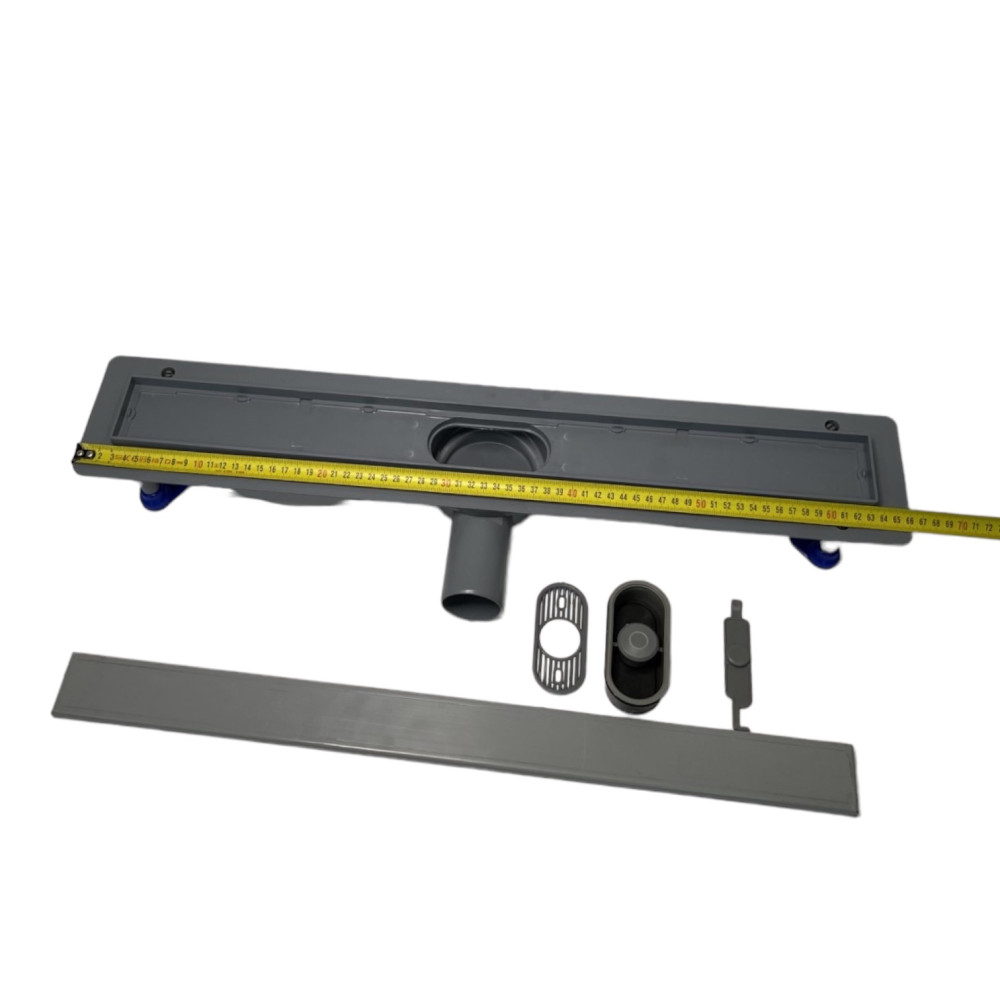 Сливной трап для душа с поворотным сифоном 360, решетка "ПОД ПЛИТКУ" 60 см, Канализационный сливной лоток Сливной трап для душа с поворотным сифоном 360, решетка "ПОД ПЛИТКУ" 60 см, Канализационный сливной лоток