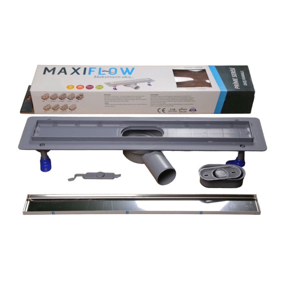 Сливной трап для душа с поворотным сифоном 360, решетка "ПОД ПЛИТКУ" 60 см, Канализационный сливной лоток Сливной трап для душа с поворотным сифоном 360, решетка "ПОД ПЛИТКУ" 60 см, Канализационный сливной лоток