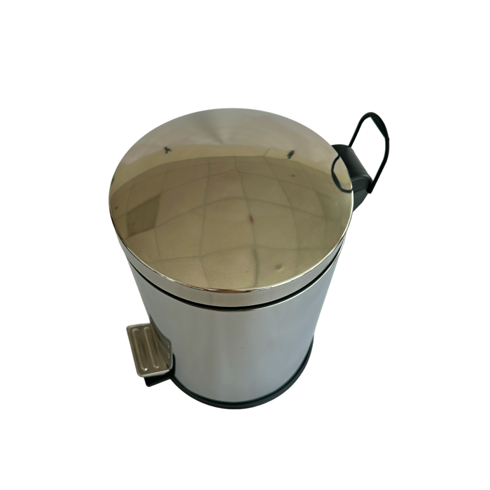 Відро для сміття побутове з педаллю на 12 літрів з нержавіючої сталі 35см, діаметр 25 см Відро для сміття побутове з педаллю на 12 літрів з нержавіючої сталі 35см, діаметр 25 см
