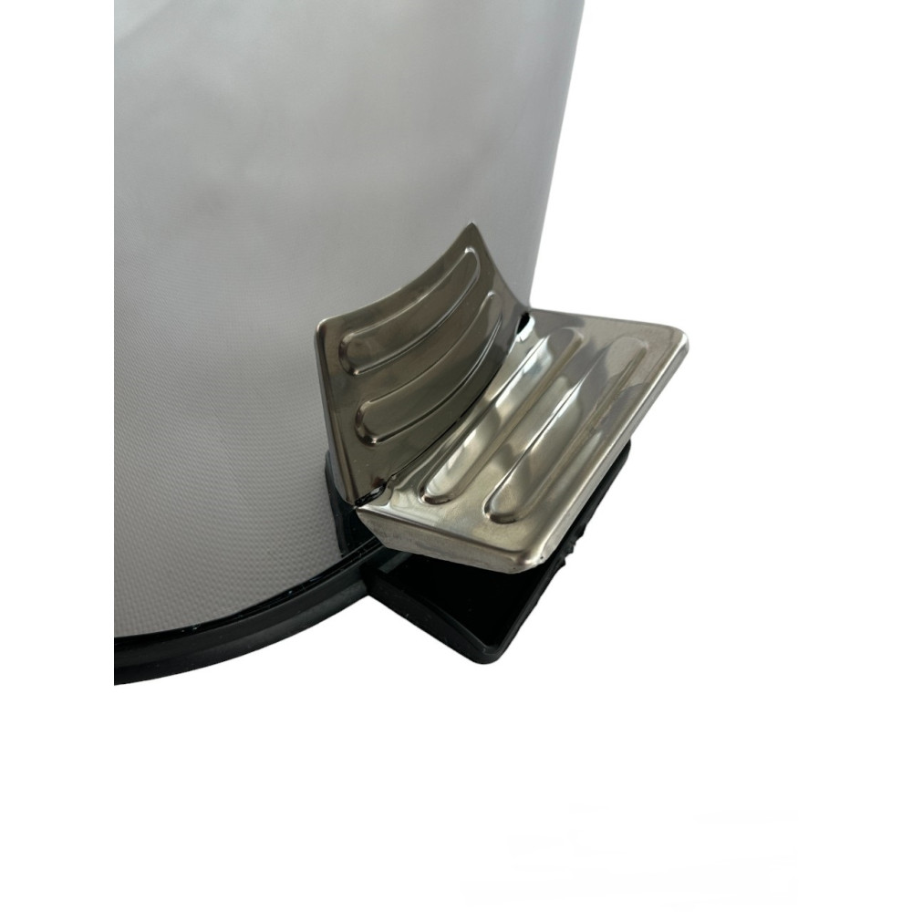 Відро для сміття побутове з педаллю на 12 літрів з нержавіючої сталі 35см, діаметр 25 см Відро для сміття побутове з педаллю на 12 літрів з нержавіючої сталі 35см, діаметр 25 см