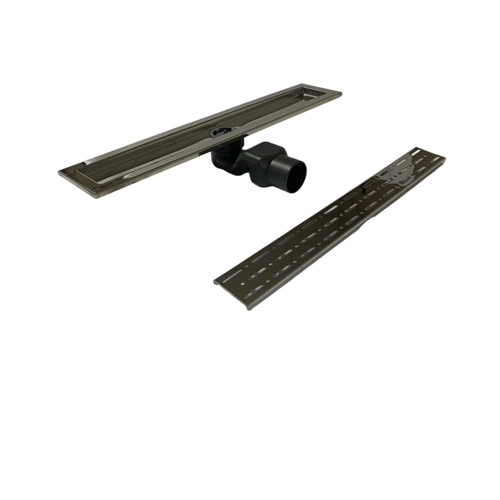 Душевой трап с решеткой и корпусом из нержавеющей стали, решетка "Дождь" 50см, поворотный S-образный сифон Душевой трап с решеткой и корпусом из нержавеющей стали, решетка "Дождь" 50см, поворотный S-образный сифон