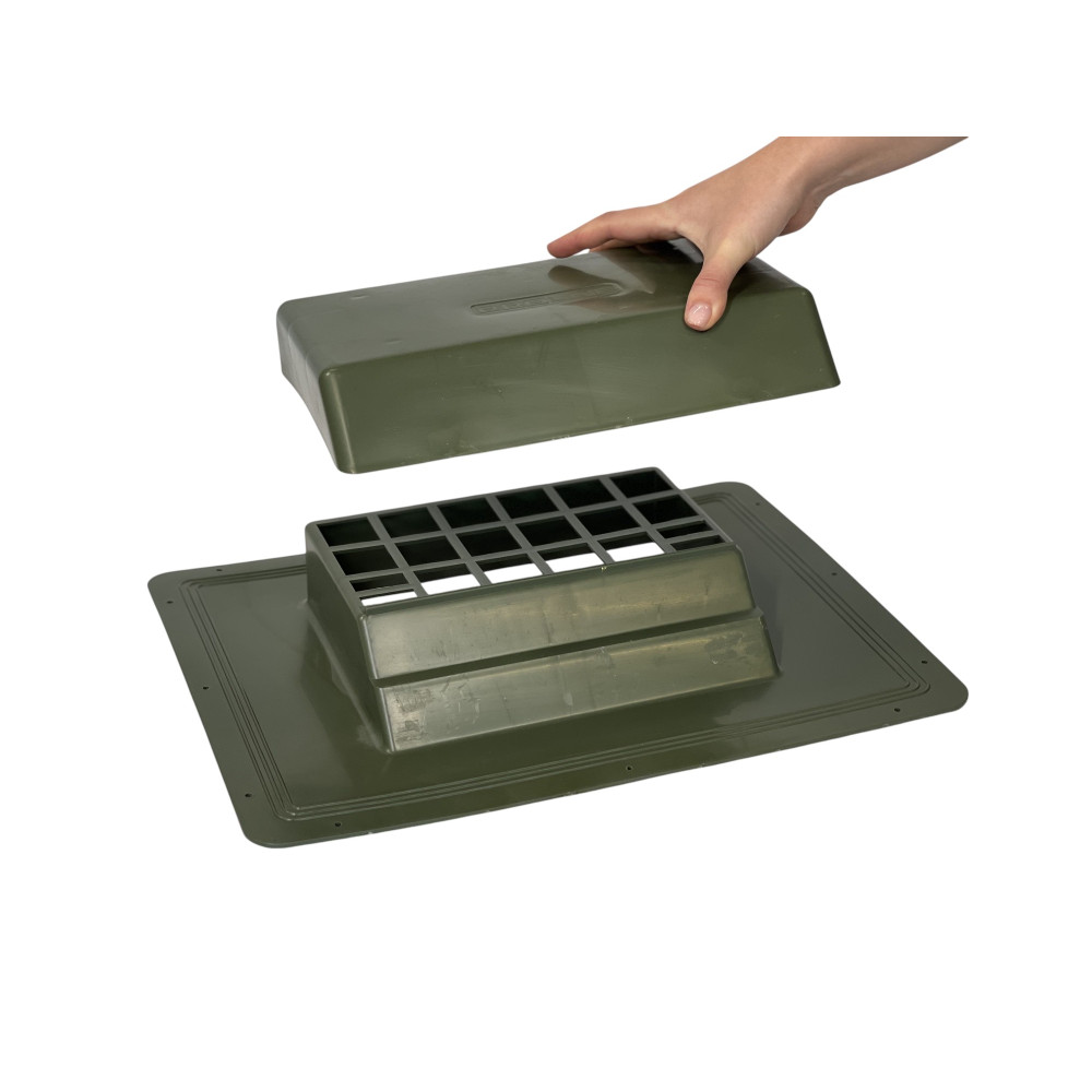 8010 Аэратор для битумной кровли, 34х44х8, 5см, цвет зеленый 8010 Аэратор для битумной кровли, 34х44х8, 5см, цвет зеленый