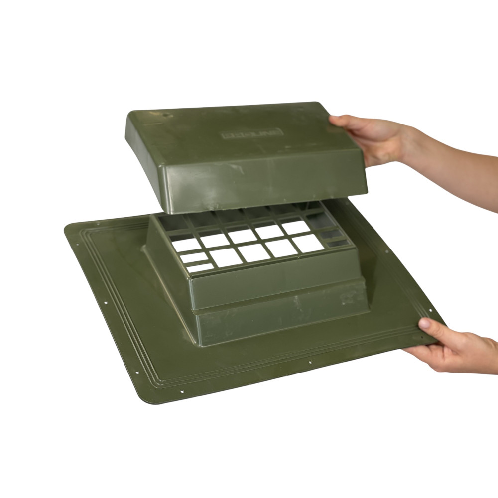 8010 Аэратор для битумной кровли, 34х44х8, 5см, цвет зеленый 8010 Аэратор для битумной кровли, 34х44х8, 5см, цвет зеленый