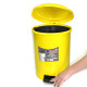 Контейнер для мусора круглый с педалью 30л, пластик, цвет желтый