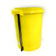 Контейнер для мусора круглый с педалью 30л, пластик, цвет желтый