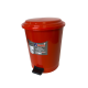 Контейнер для мусора с педалью круглый 30л, пластик, цвет красный