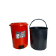Контейнер для мусора с педалью круглый 30л, пластик, цвет красный