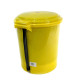 Контейнер для мусора с педалью 12л, пластик, желтый цвет
