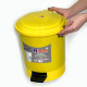 Контейнер для мусора с педалью 12л, пластик, желтый цвет