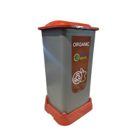 Контейнер для сортировки мусора (органические отходы) на 70л, цвет коричневый, с крышкой