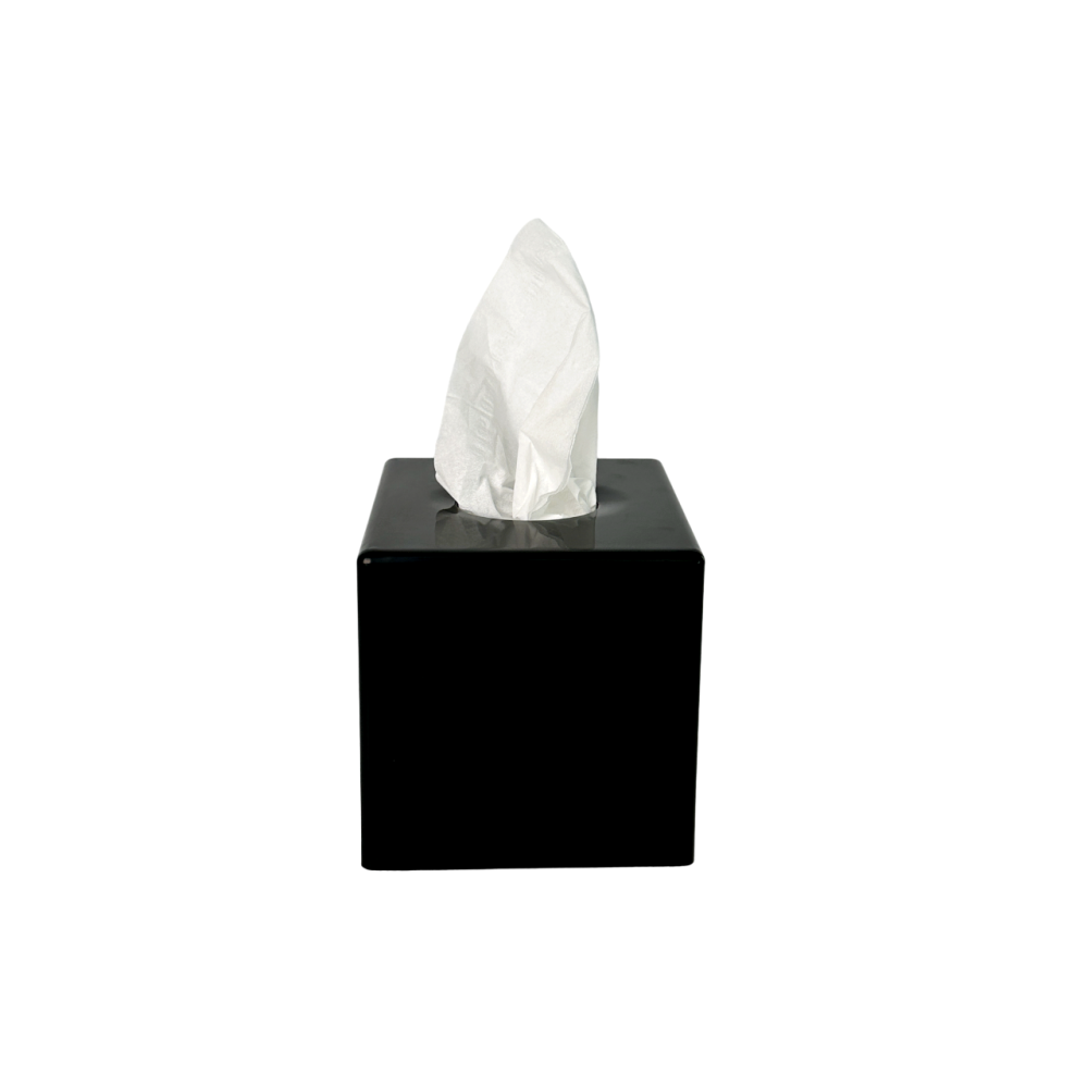 Square desktop paper towel dispenser, black