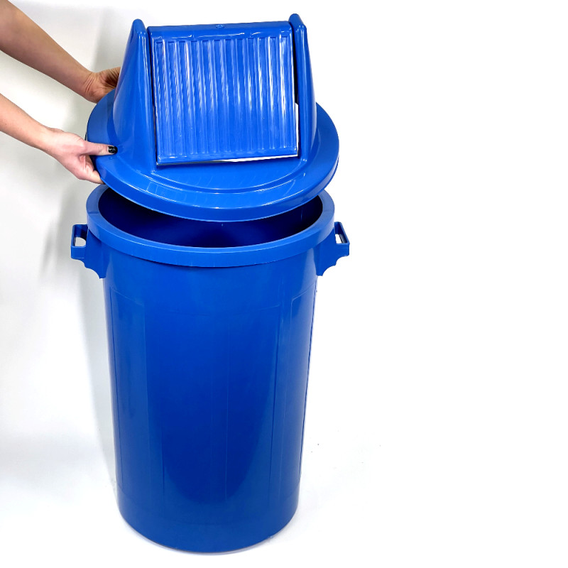 Пластиковый мусорный бак с поворотной крышкой бак прямоугольной формы на 90 л с поворотной крышкой типа "буфет"